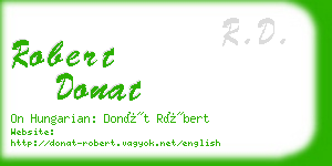 robert donat business card